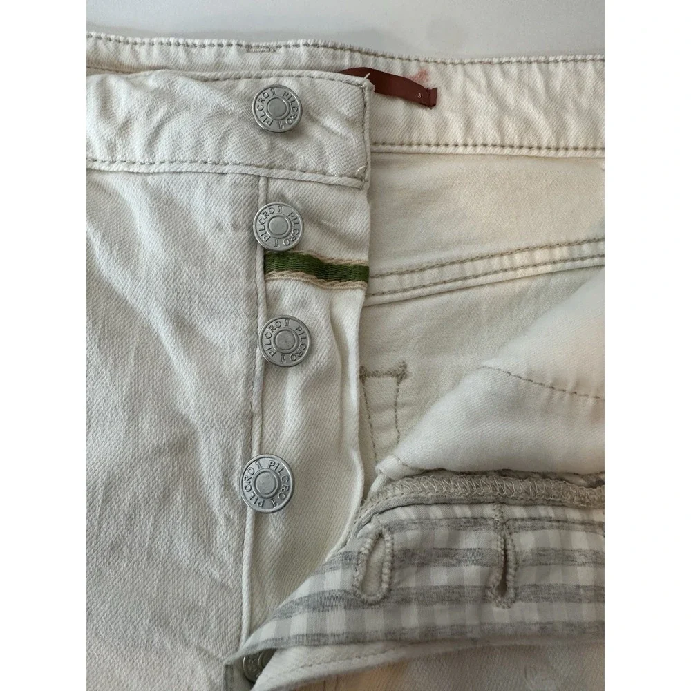 Anthropologie Pilcro Jean Shorts Women's Size‎ 31 Beige Beach Vacation Summer - Picture 8 of 9